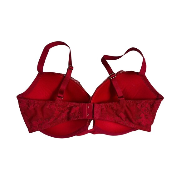 Victoria's Secret Dream Angels Push-up Red Lace Bra with Gold Trim  Size 32DD - Picture 4 of 8
